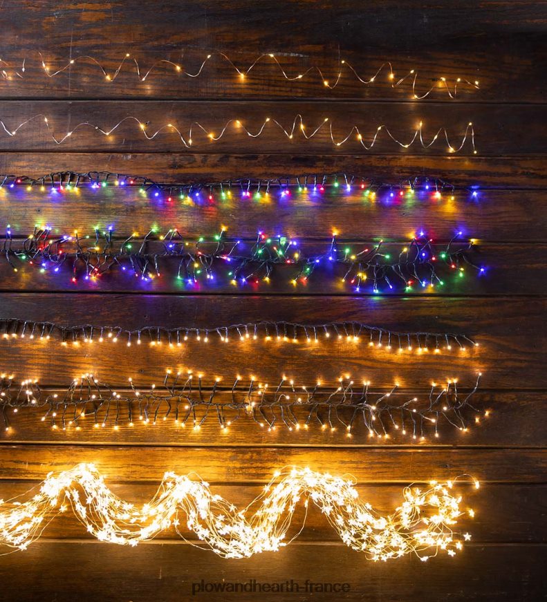 Lumières électriques intérieures/extérieures avec 1 128 LED multicolores ; 32'l Plow & Hearth 8642F633 cour et jardin