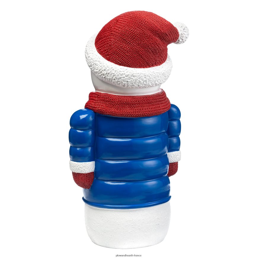 Statue courte de bonhomme de neige éclairée intérieure/extérieure Plow & Hearth 8642F62 cour et jardin