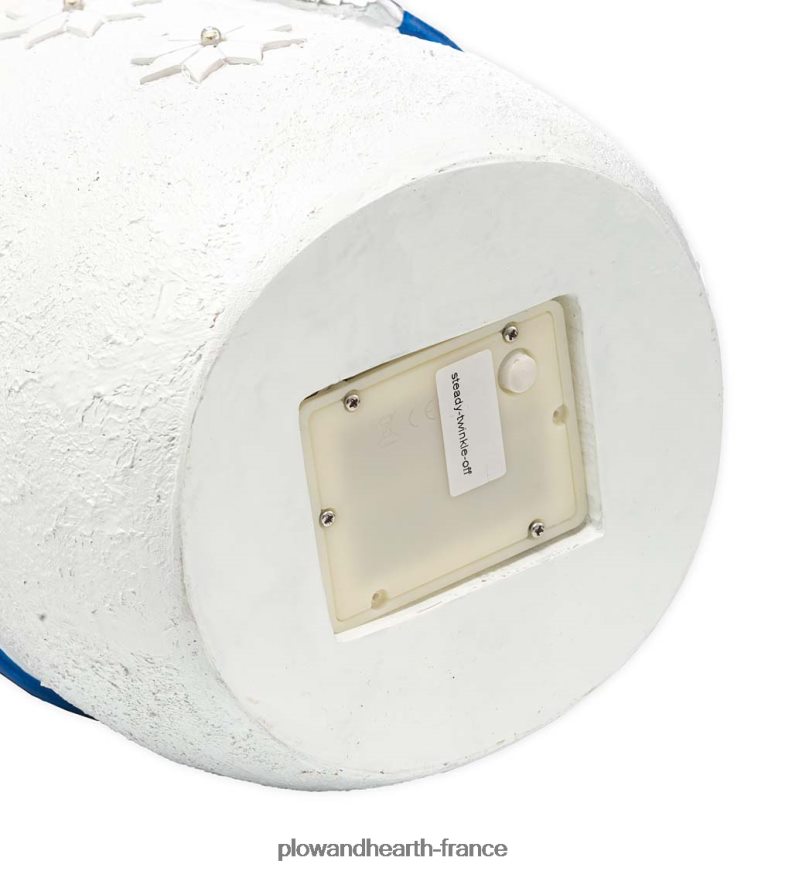 Statue courte de bonhomme de neige éclairée intérieure/extérieure Plow & Hearth 8642F62 cour et jardin