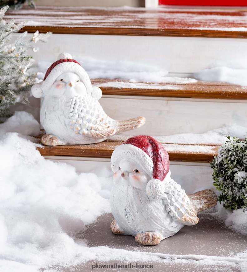 accents d'oiseaux des Fêtes, ensemble de 2 Plow & Hearth 8642F616 cour et jardin