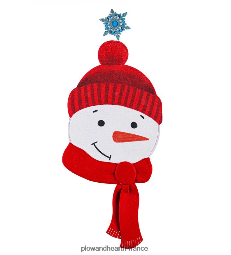 décoration de fenêtre en forme de bonhomme de neige éclairé Plow & Hearth 8642F612 cour et jardin