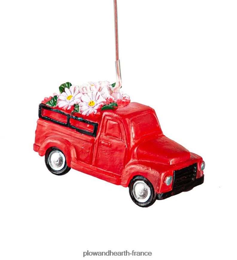 mobile solaire à changement de couleur de camion rouge Plow & Hearth 8642F641 cour et jardin