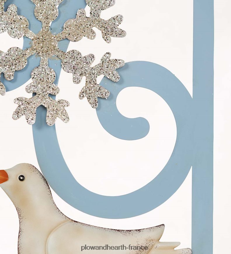 treillis de jardin en métal de flocons de neige Plow & Hearth 8642F618 cour et jardin