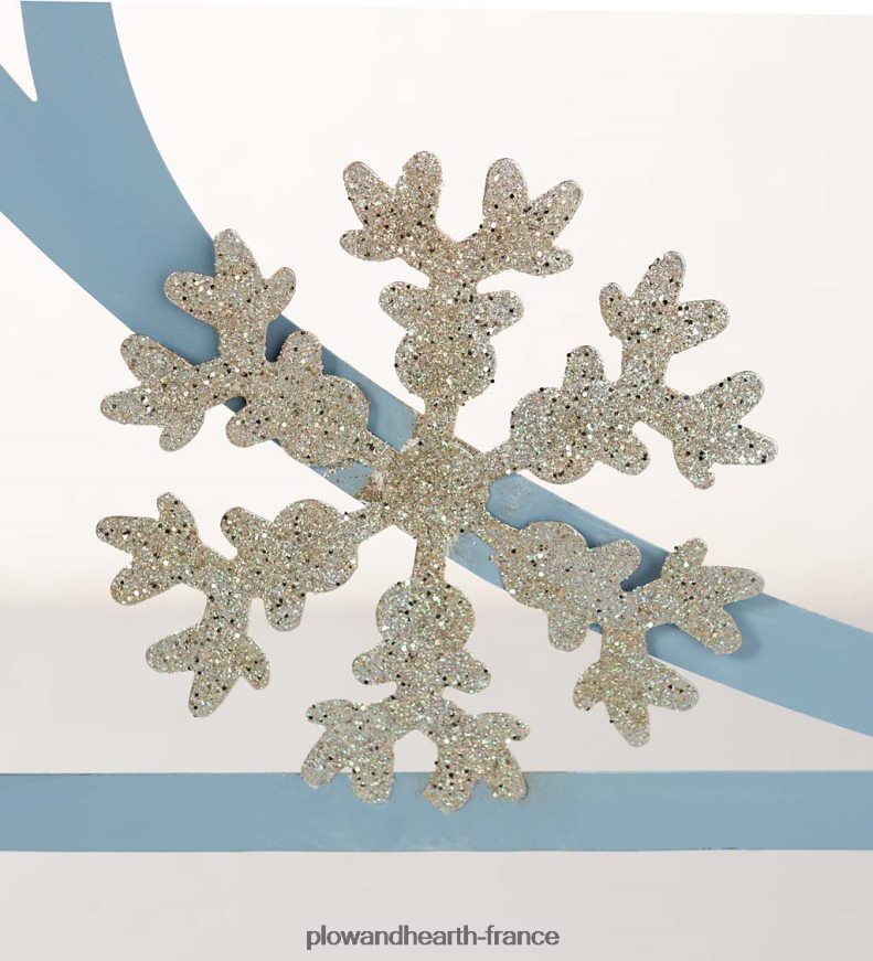 treillis de jardin en métal de flocons de neige Plow & Hearth 8642F618 cour et jardin