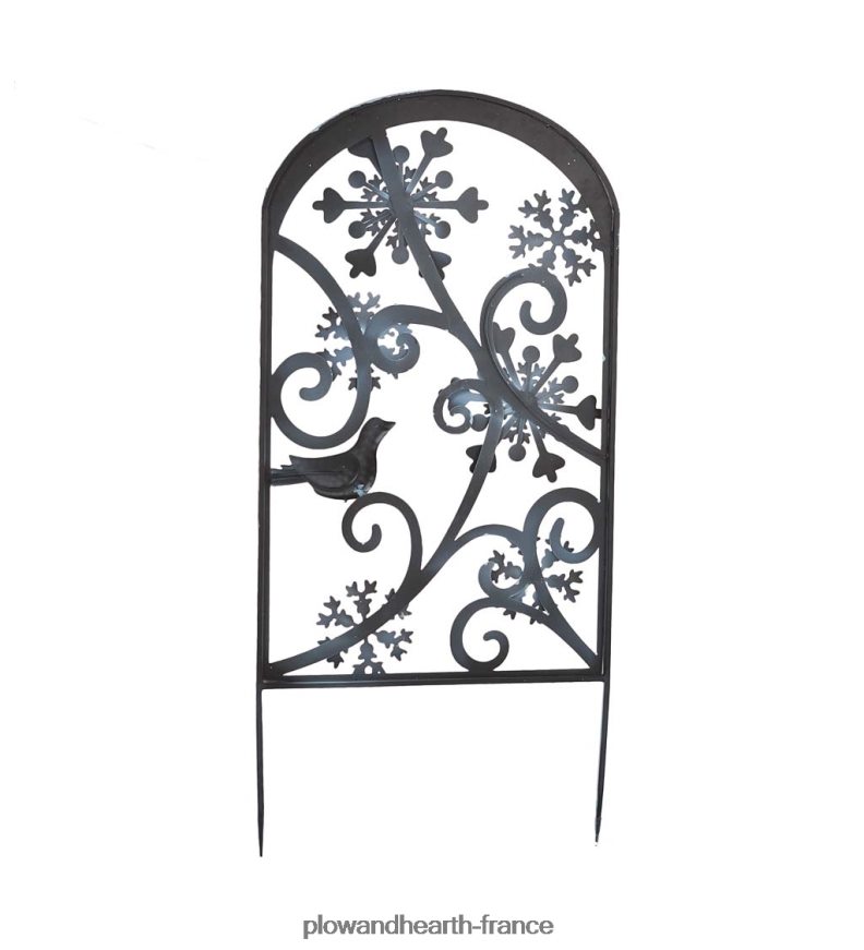 treillis de jardin en métal de flocons de neige Plow & Hearth 8642F618 cour et jardin