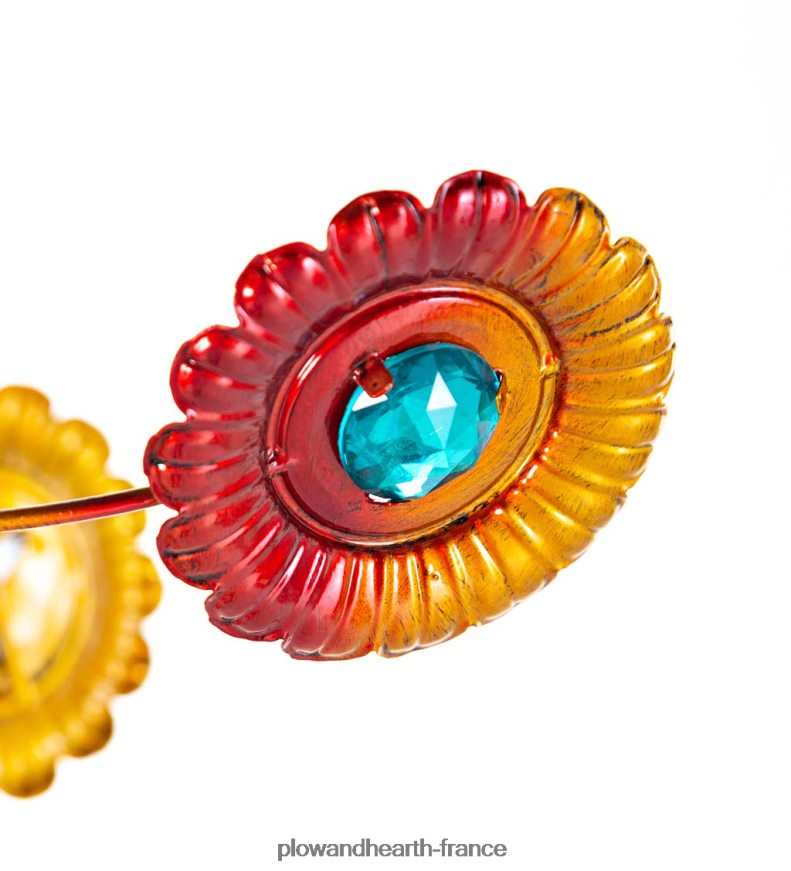 Spinner à vent en métal soleils dorés Plow & Hearth 8642F6239 cour et jardin