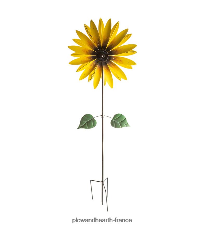 éolienne solaire tournesol Plow & Hearth 8642F6184 cour et jardin