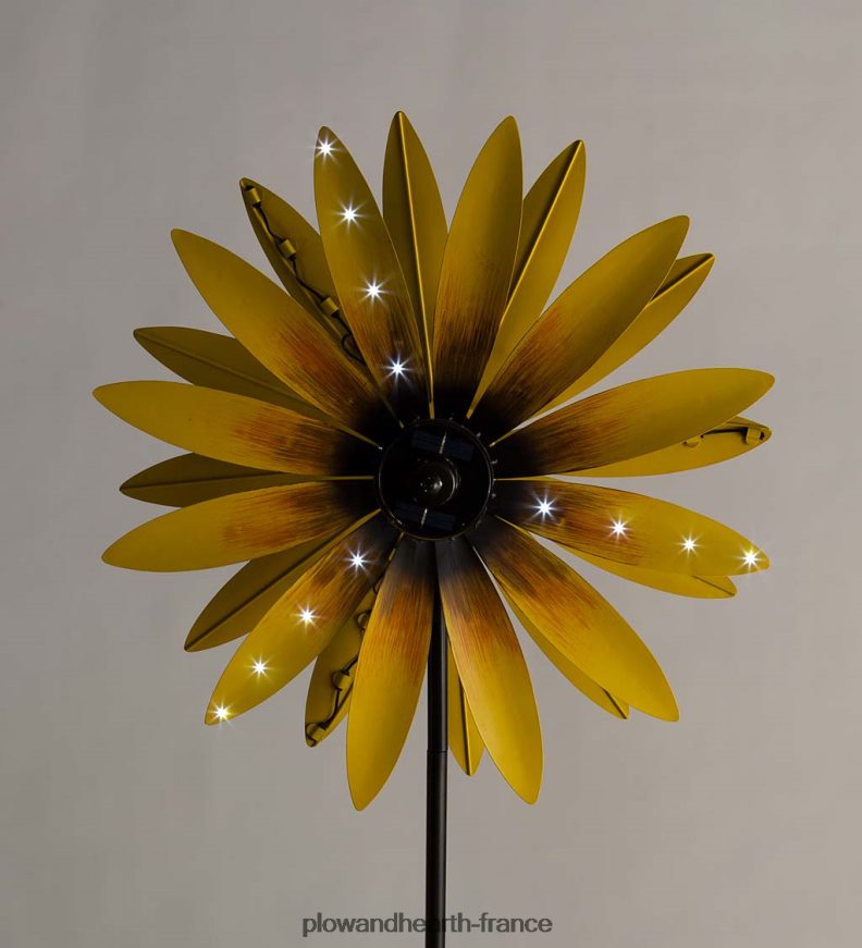 éolienne solaire tournesol Plow & Hearth 8642F6184 cour et jardin