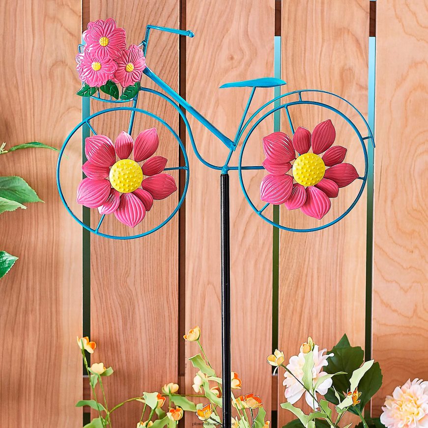 toupie à vent florale pour vélo - dahlia Plow & Hearth 8642F6331 cour et jardin