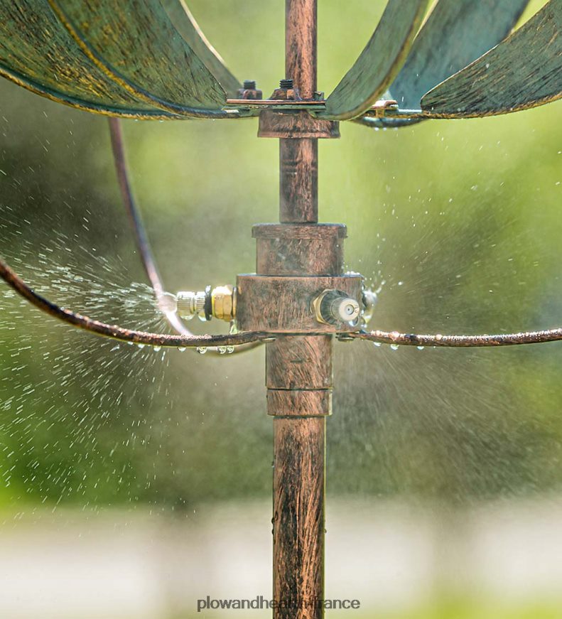 toupie à vent tulipe brumisée - cuivre et vert-de-gris Plow & Hearth 8642F6253 cour et jardin