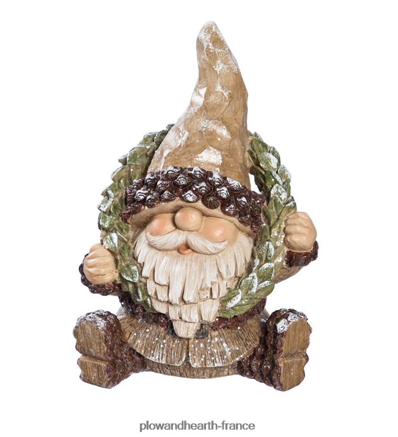 gnomes de vacances des bois, ensemble de 2 Plow & Hearth 8642F6514 cour et jardin