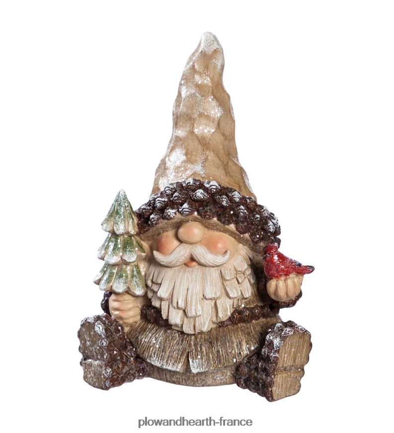 gnomes de vacances des bois, ensemble de 2 Plow & Hearth 8642F6514 cour et jardin