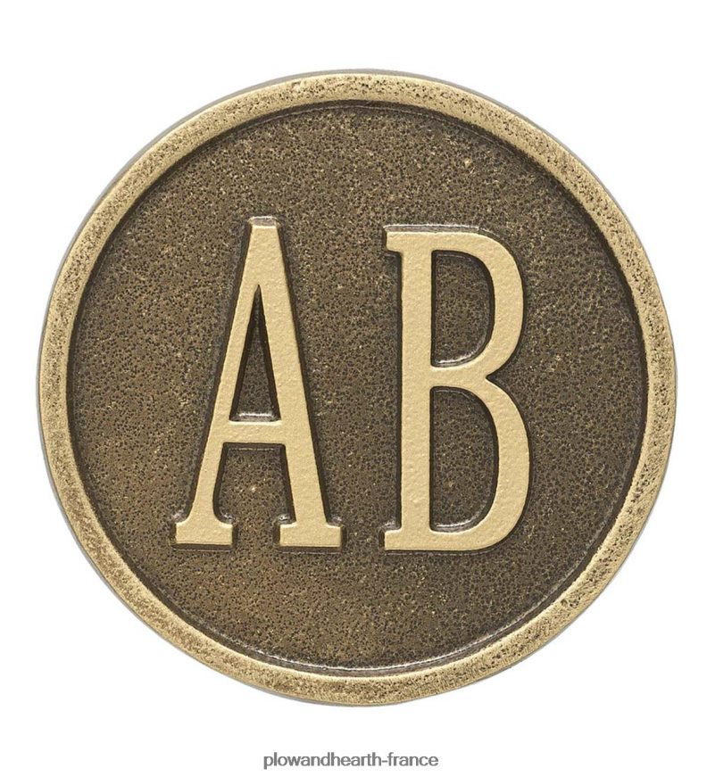 pieu de pelouse de plaque d’adresse d’ananas personnalisé - laiton antique Plow & Hearth 8642F6101 cour et jardin