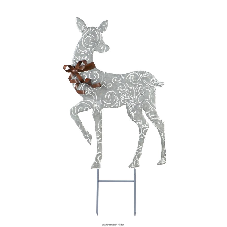 piquets de jardin en métal pour rennes, lot de 3 Plow & Hearth 8642F693 cour et jardin