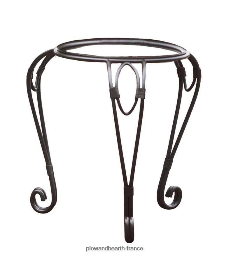 support de boule d'observation en métal à volutes Plow & Hearth 8642F6124 cour et jardin