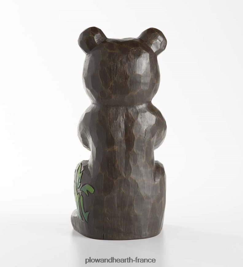 Statue éclairée d'ours noir et de shorty au miel, intérieur/extérieur Plow & Hearth 8642F6297 cour et jardin