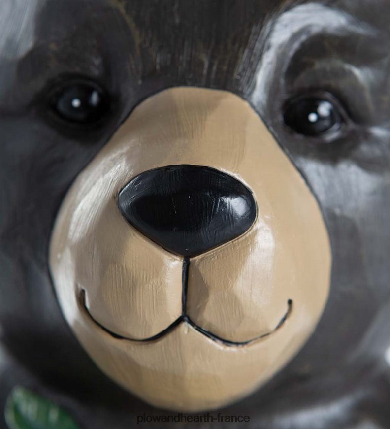 Statue éclairée d'ours noir et de shorty au miel, intérieur/extérieur Plow & Hearth 8642F6297 cour et jardin