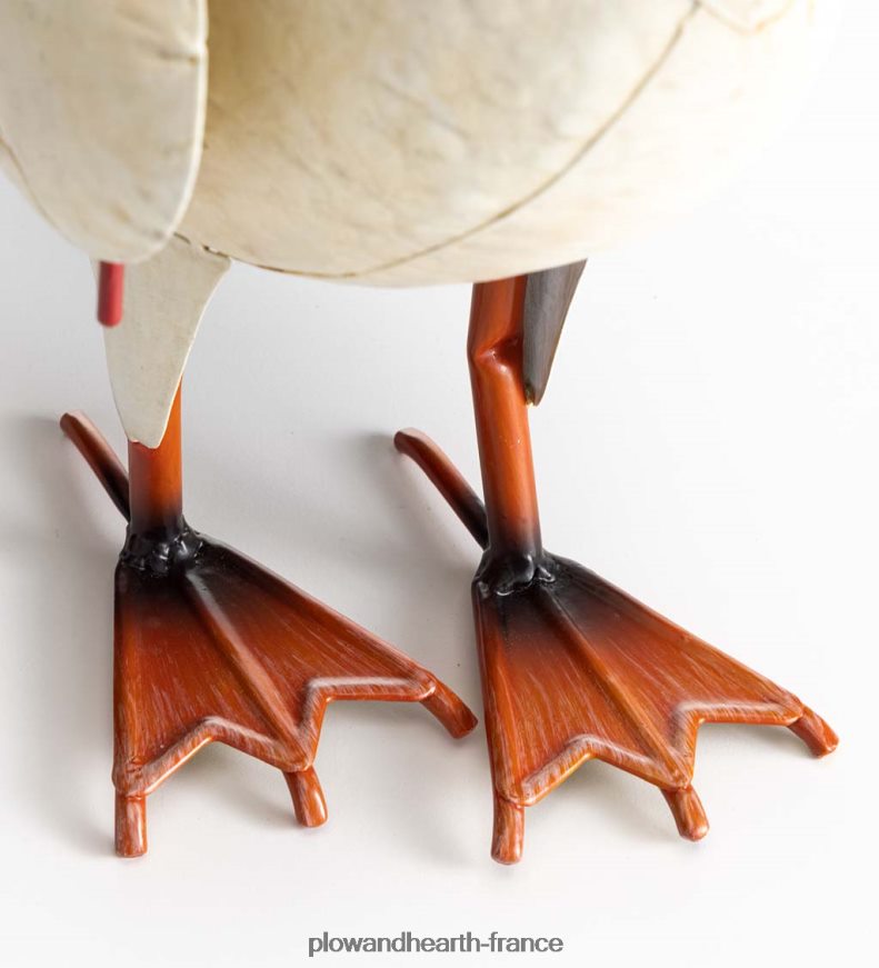 statue d'oie patriotique en métal avec drapeau américain et chapeau haut de forme Plow & Hearth 8642F6155 cour et jardin