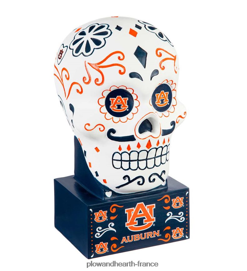 statue de crâne de sucre de l'université d'auburn Plow & Hearth 8642F6307 cour et jardin