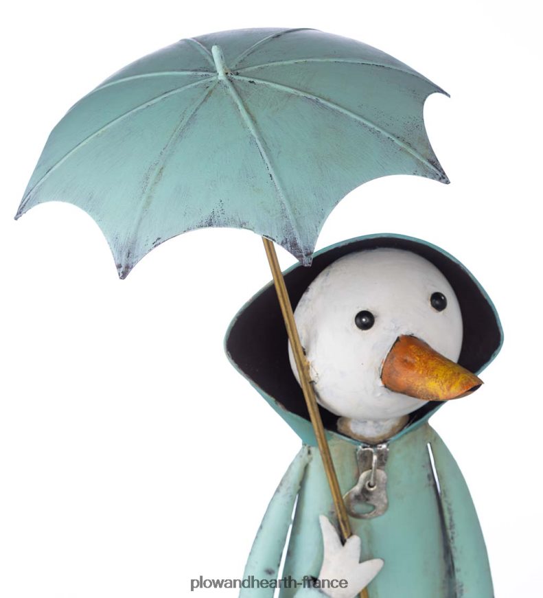 statue de jardin en forme de canard en métal - bleu Plow & Hearth 8642F6166 cour et jardin