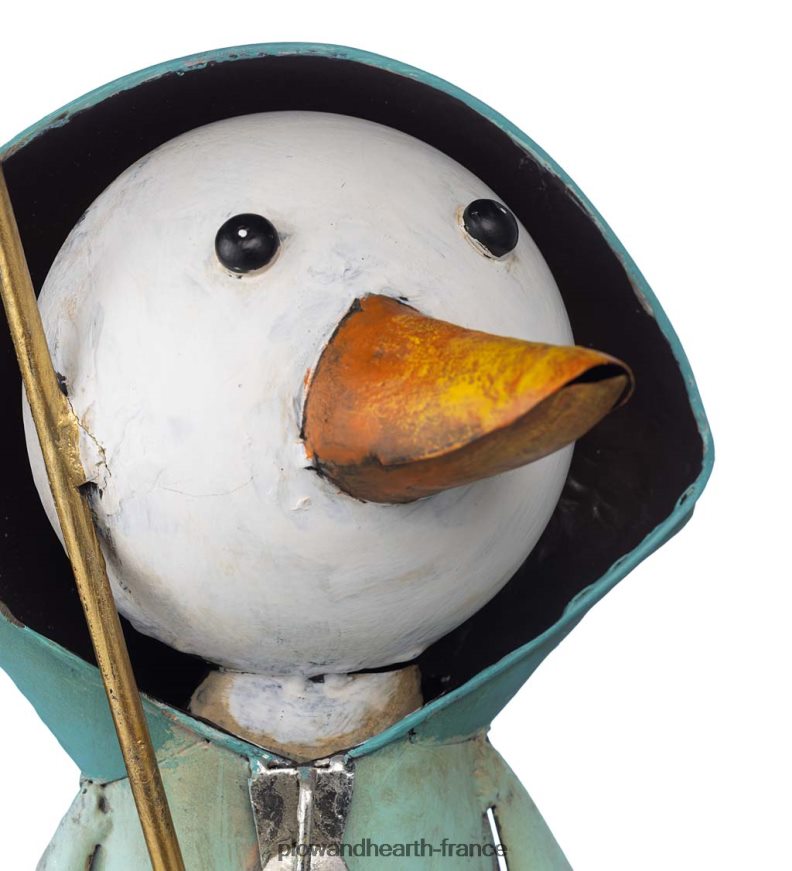 statue de jardin en forme de canard en métal - bleu Plow & Hearth 8642F6166 cour et jardin