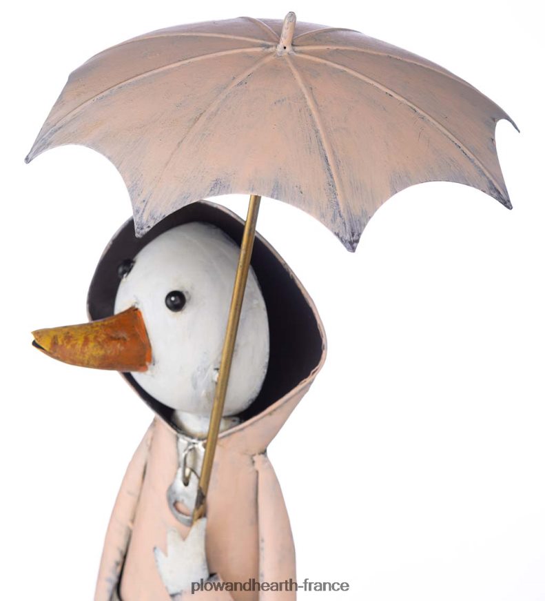 statue de jardin en forme de canard en métal - bleu Plow & Hearth 8642F6166 cour et jardin