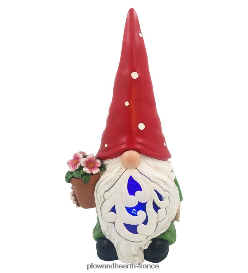 statue de jardin solaire anti-insectes - gnome Plow & Hearth 8642F6227 cour et jardin