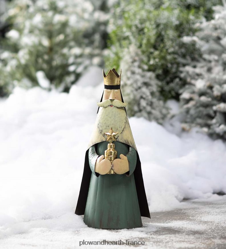 statues de la Nativité de Noël des sages Plow & Hearth 8642F687 cour et jardin