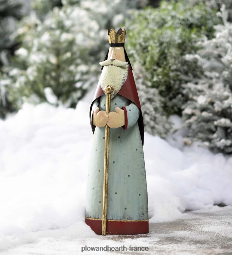 statues de la Nativité de Noël des sages Plow & Hearth 8642F687 cour et jardin