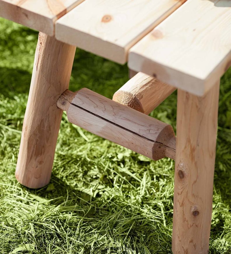 mobilier d'extérieur en rondins de cèdre blanc du nord fabriqué aux États-Unis Plow & Hearth 8642F6684 cour et jardin