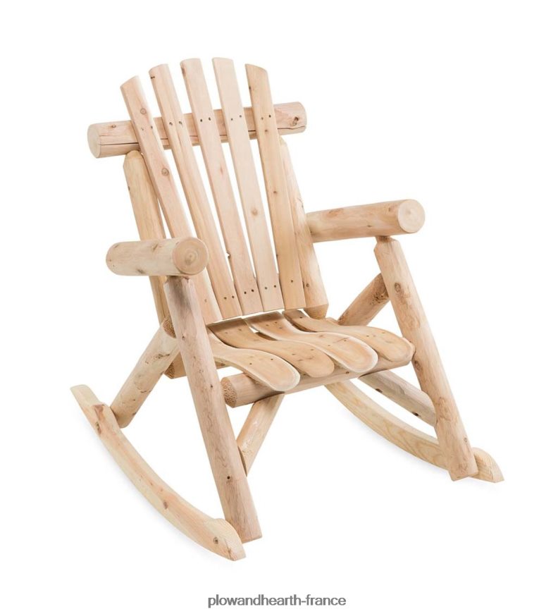 mobilier d'extérieur en rondins de cèdre blanc du nord fabriqué aux États-Unis Plow & Hearth 8642F6684 cour et jardin