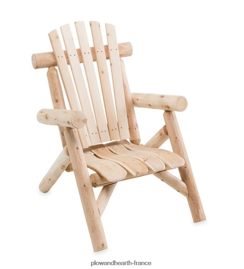 mobilier d'extérieur en rondins de cèdre blanc du nord fabriqué aux États-Unis Plow & Hearth 8642F6684 cour et jardin