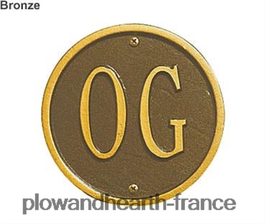 mears plaques murales et pelouses chantournées en fonte d'aluminium Plow & Hearth 8642F6709 cour et jardin