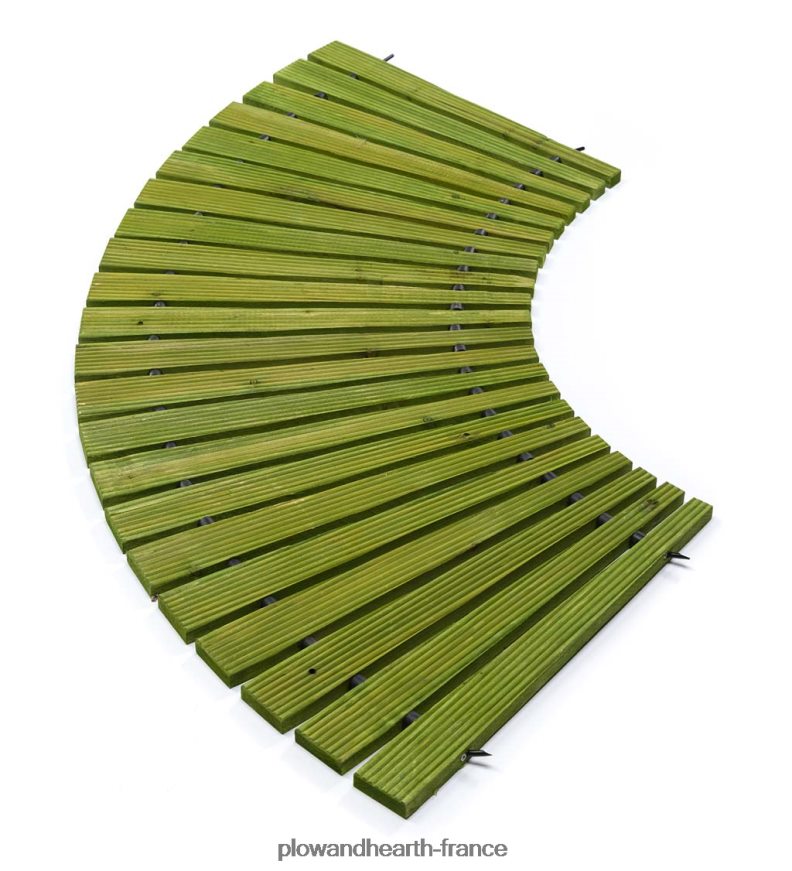Allée en bois dur courbé vert déployable de 4'l Plow & Hearth 8642F6693 cour et jardin