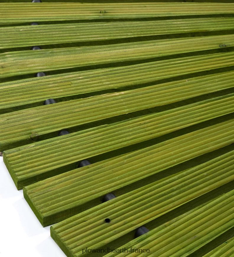 Allée en bois dur courbé vert déployable de 4'l Plow & Hearth 8642F6693 cour et jardin