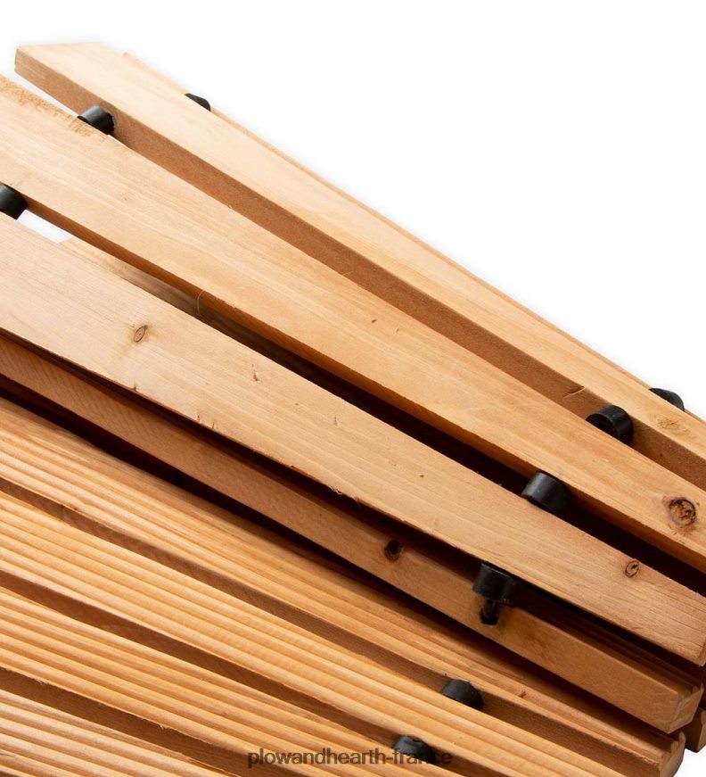 Allée en bois dur incurvée de 4 pi Plow & Hearth 8642F6687 cour et jardin