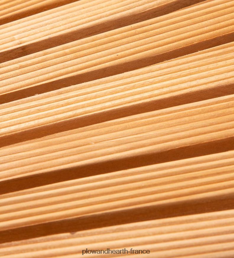 Allée en bois dur incurvée de 4 pi Plow & Hearth 8642F6687 cour et jardin