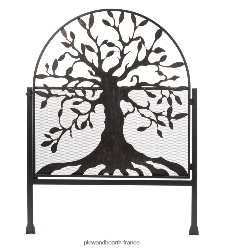 Portail de jardin autonome arqué en métal avec motif arbre de vie Plow & Hearth 8642F6661 cour et jardin