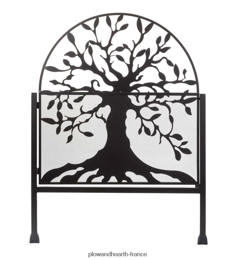 Portail de jardin autonome arqué en métal avec motif arbre de vie Plow & Hearth 8642F6661 cour et jardin