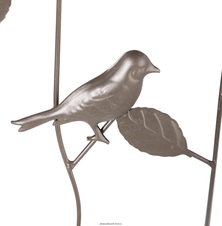 Tonnelle de jardin en métal avec oiseaux et feuilles avec portail Plow & Hearth 8642F6653 cour et jardin