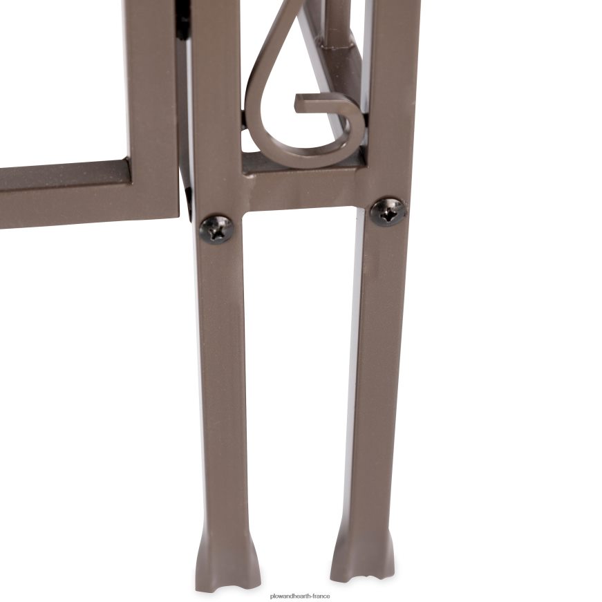 Tonnelle de jardin en métal avec oiseaux et feuilles avec portail Plow & Hearth 8642F6653 cour et jardin