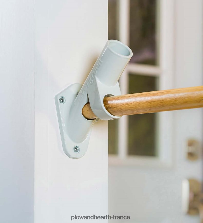 Support de drapeau de maison en aluminium à deux positions avec finition blanche Plow & Hearth 8642F6642 cour et jardin