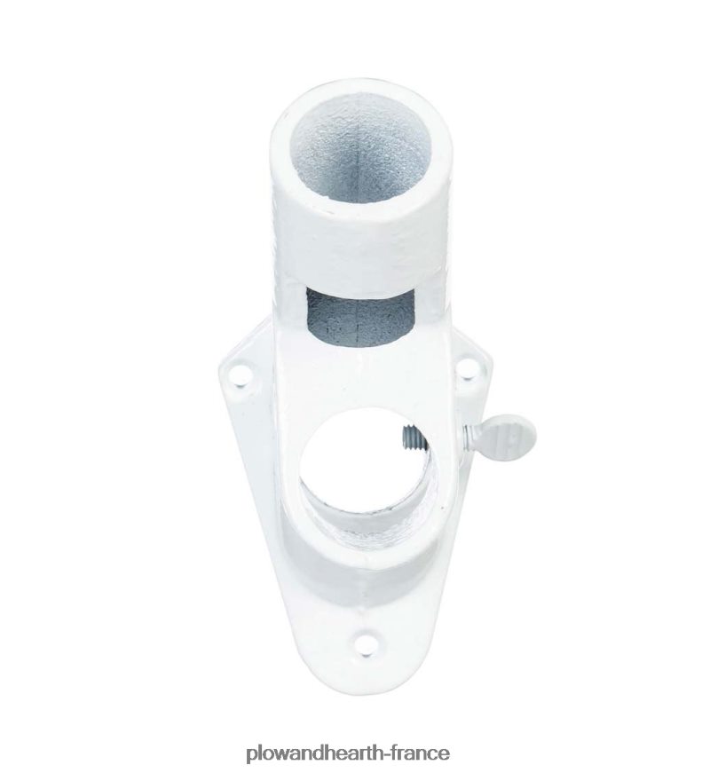 Support de drapeau de maison en aluminium à deux positions avec finition blanche Plow & Hearth 8642F6642 cour et jardin