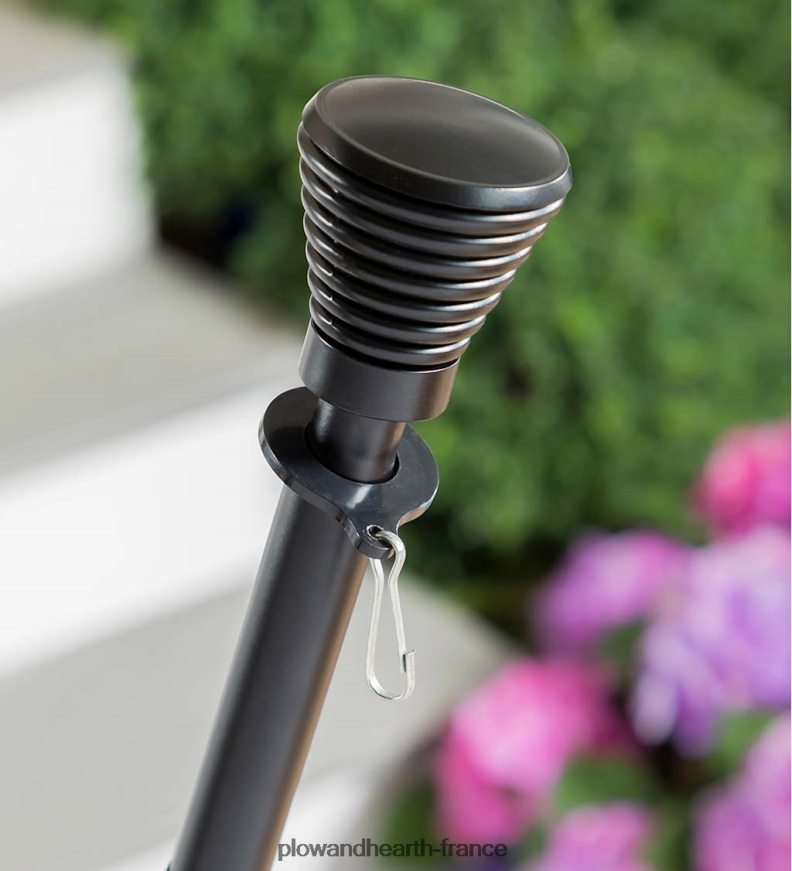 mât de drapeau de maison extensible en métal Plow & Hearth 8642F6646 cour et jardin