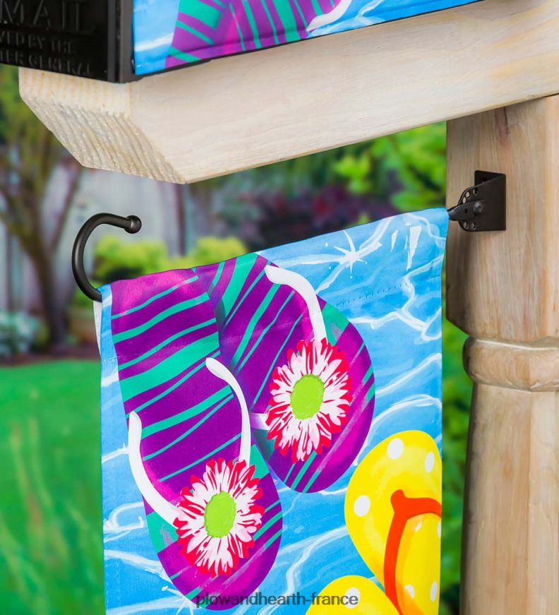 support de boîte aux lettres drapeau de jardin Plow & Hearth 8642F6645 cour et jardin