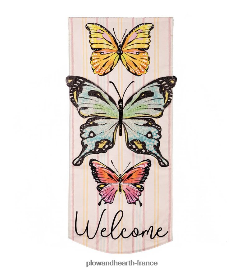 drapeau fanion champs de papillons Plow & Hearth 8642F6614 cour et jardin