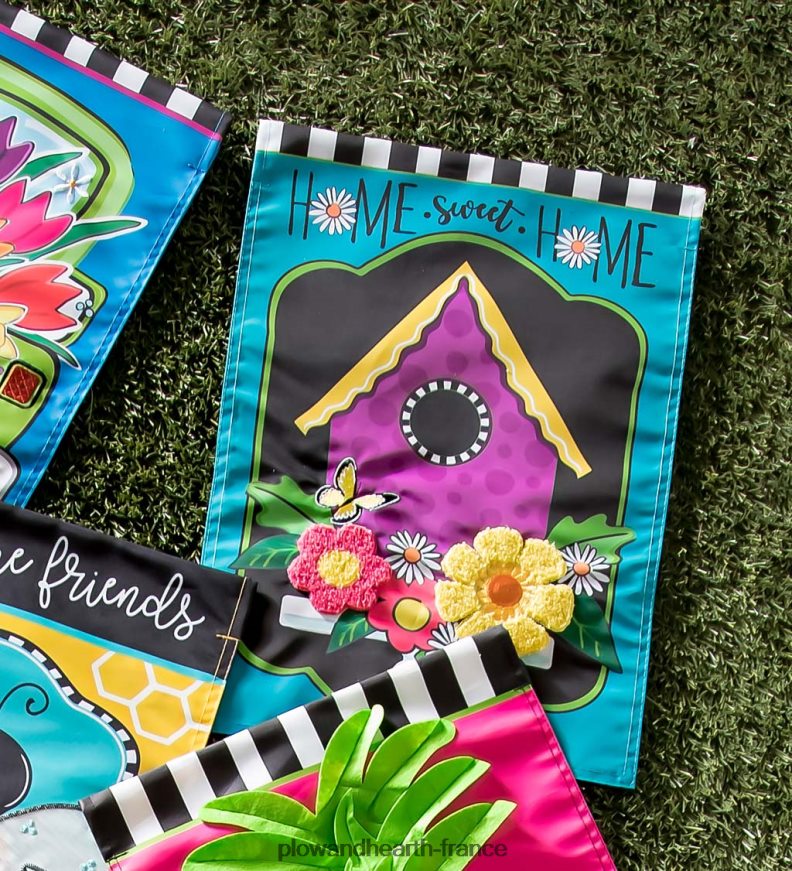 marguerite nichoir applique drapeau de jardin Plow & Hearth 8642F6579 cour et jardin