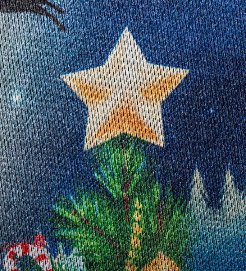 traîneau du père Noël sur le drapeau de jardin lustre de Noël Plow & Hearth 8642F6114 cour et jardin