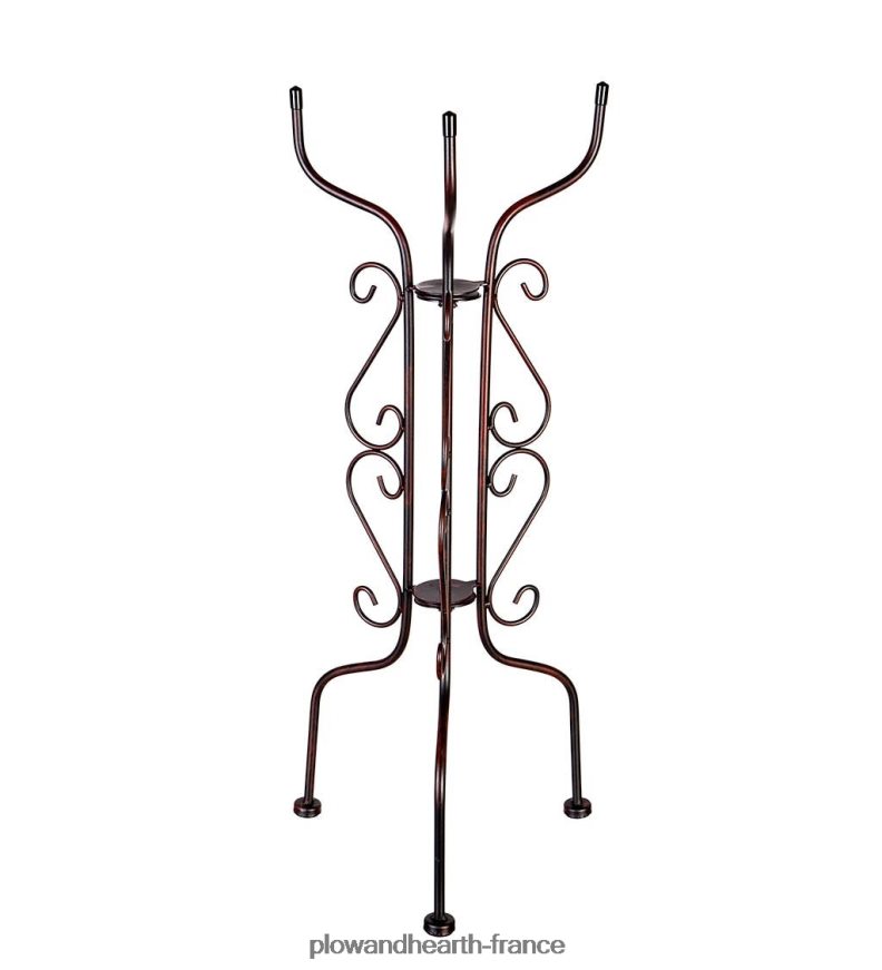 support de bain d'oiseaux à défilement sur trépied Plow & Hearth 8642F6839 cour et jardin