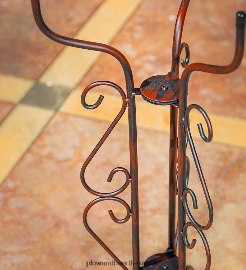 support de bain d'oiseaux à défilement sur trépied Plow & Hearth 8642F6839 cour et jardin